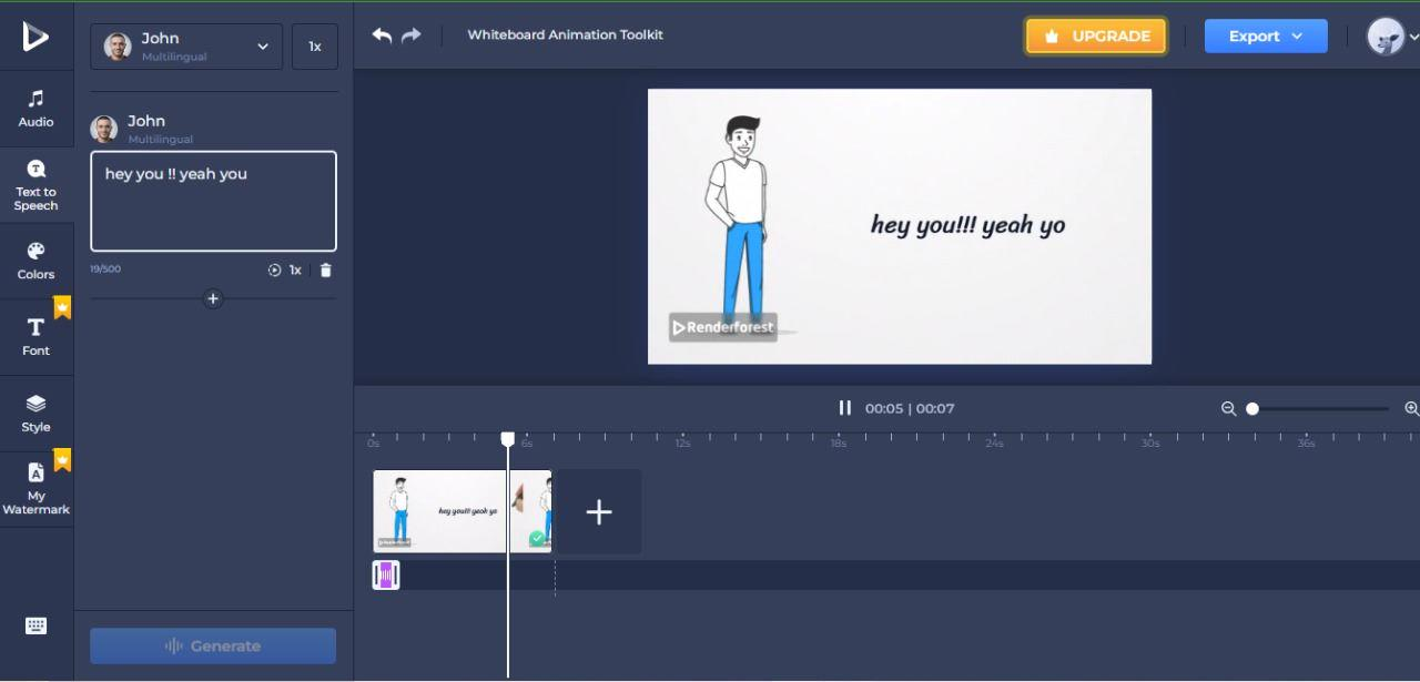 Renderforest, an online whiteboard animation make