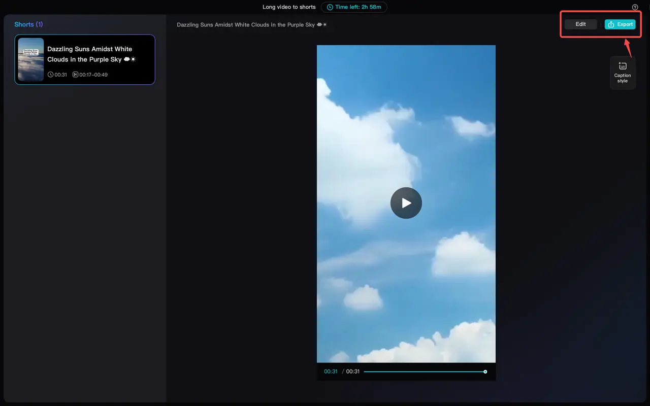 Exporting vertical video from the CapCut desktop video editor 