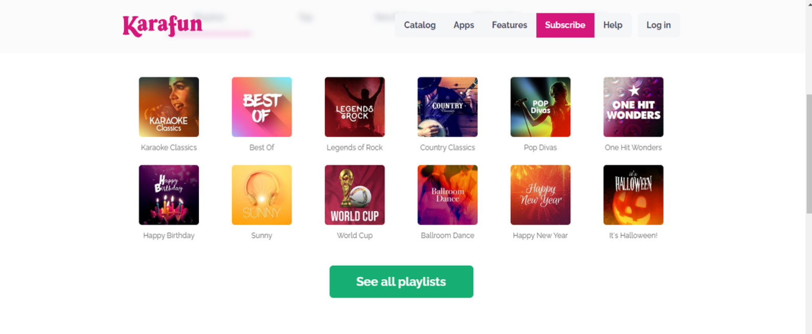 Interface of Karafun - the best platform to download free karaoke tracks with lyrics