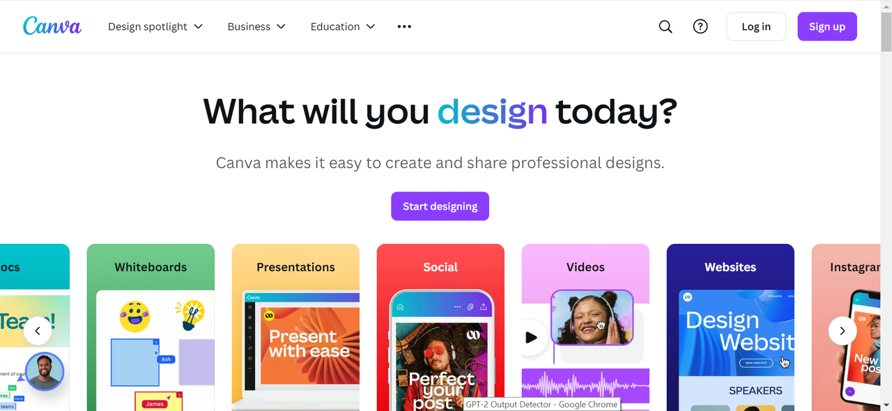 Canva website