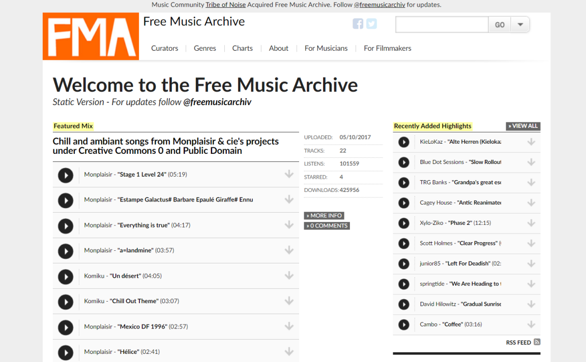 Free Music Archive - bgm music mp3 free download 