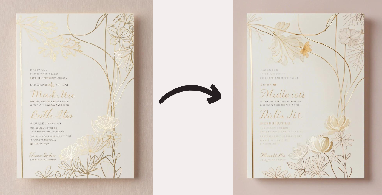 retouching invitation card