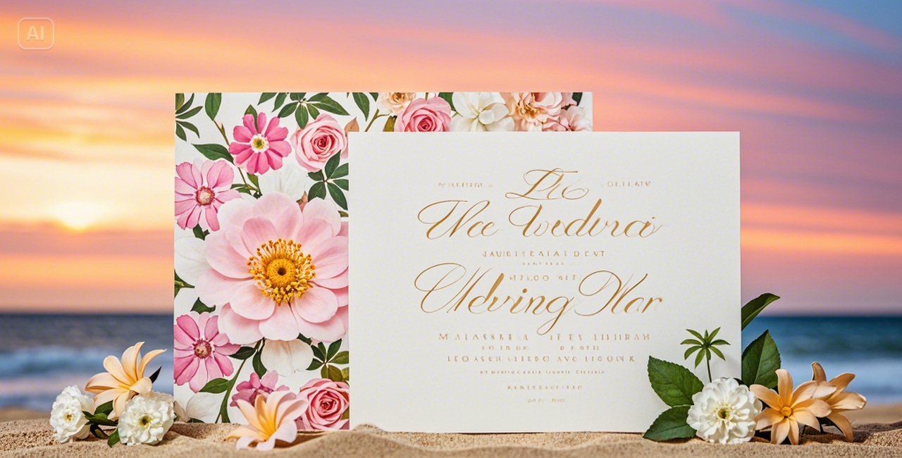 Wedding invitation card by Dreamina