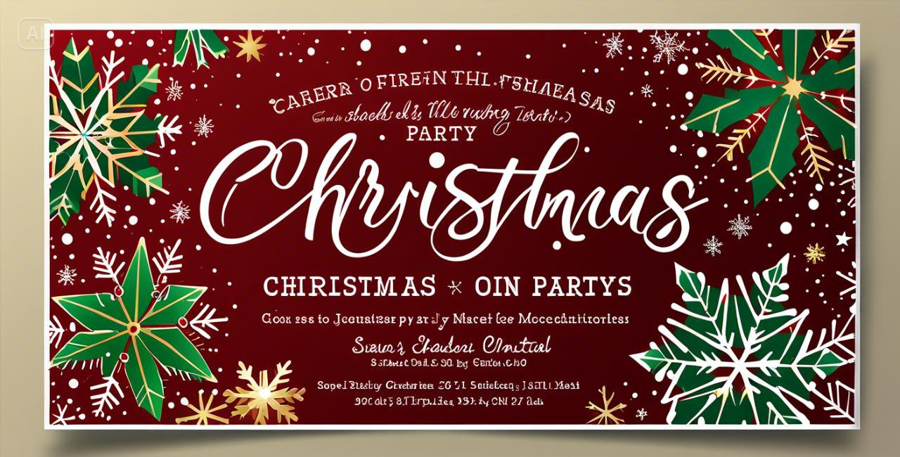 holiday party invitation card by Dreamina