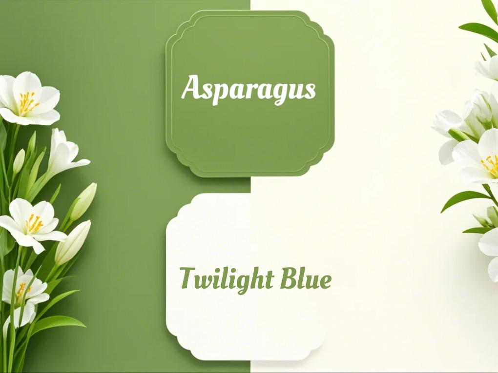 Asparagus & Twilight Blue