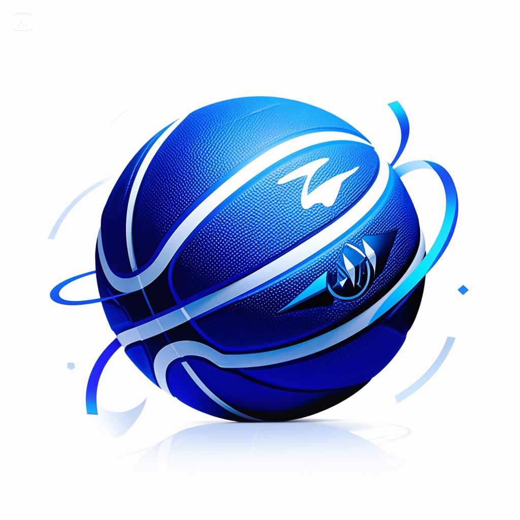 Blue basketball logo