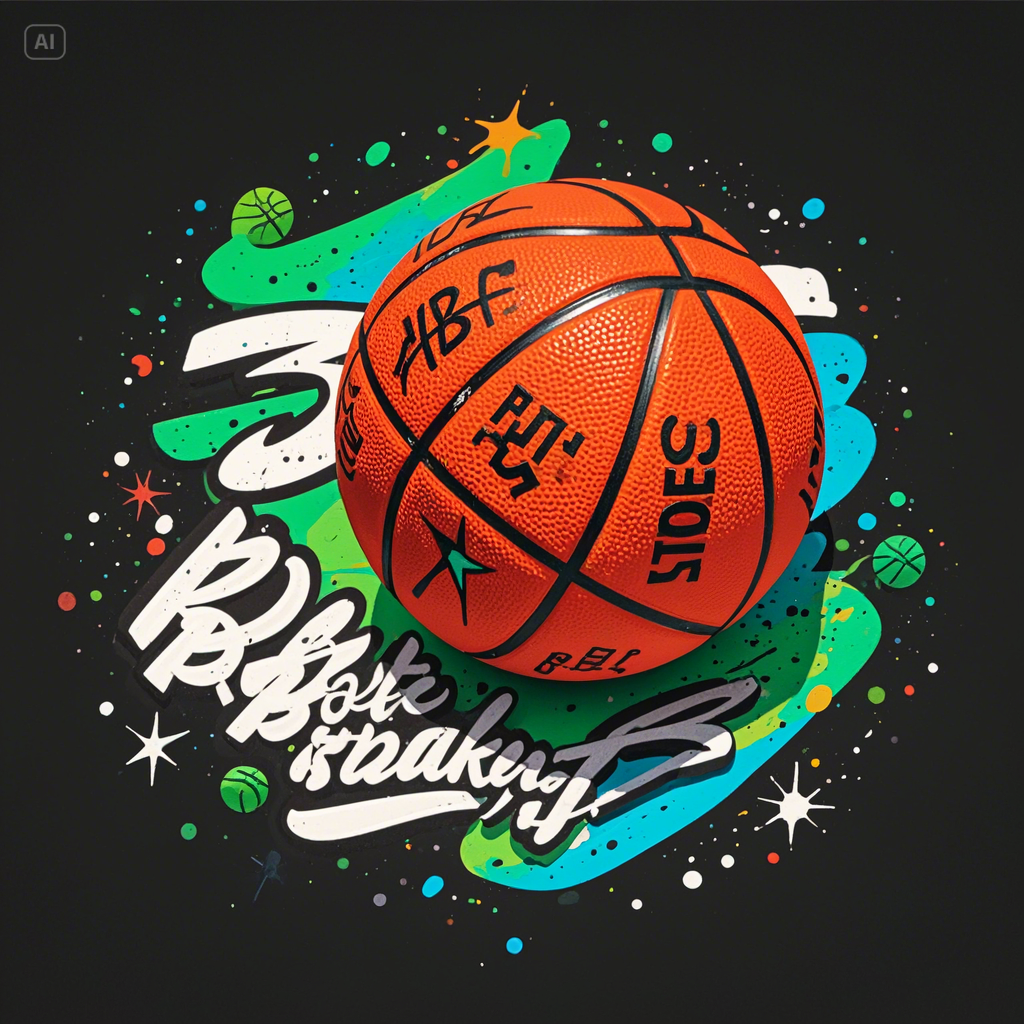 Graffiti basketball logo