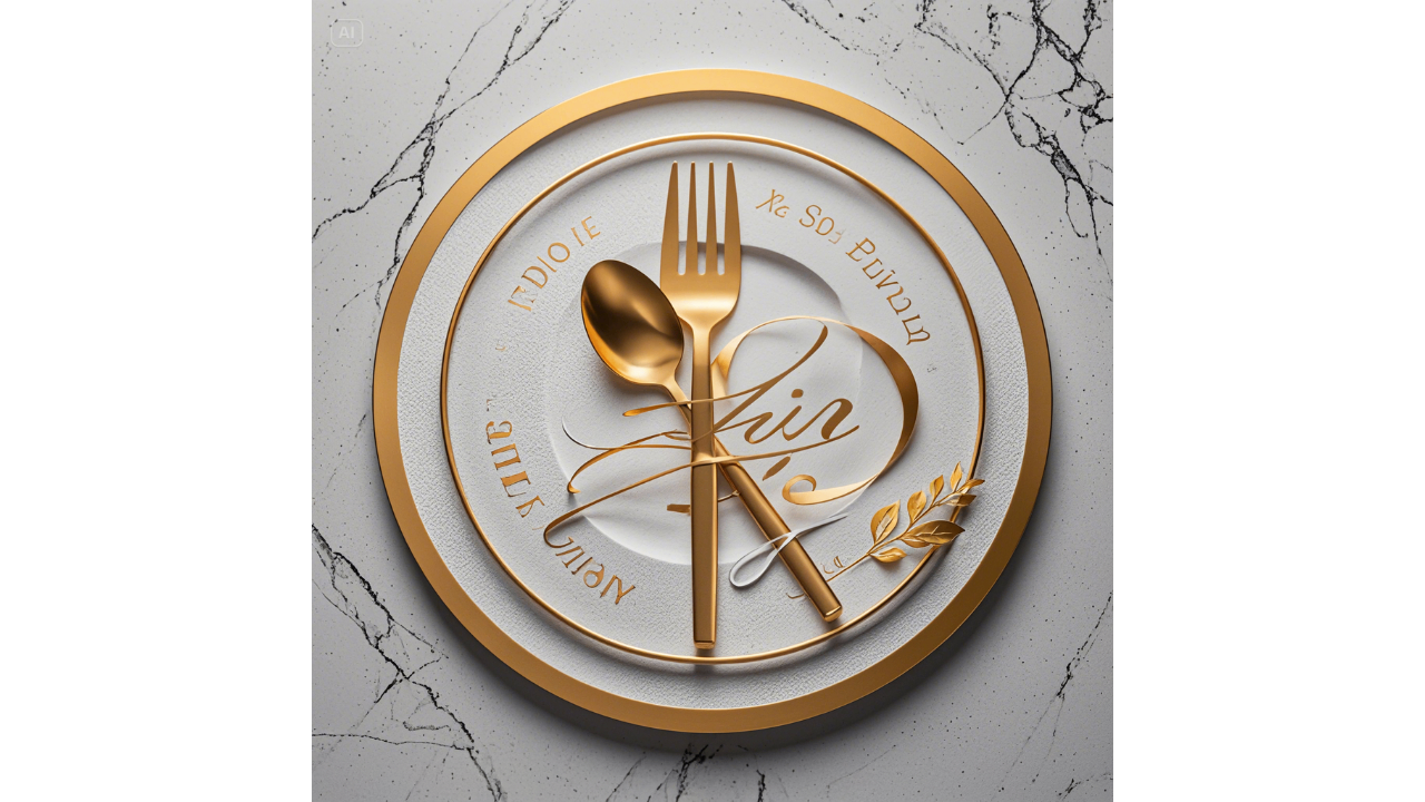 Elegant round circle logo for restaurant