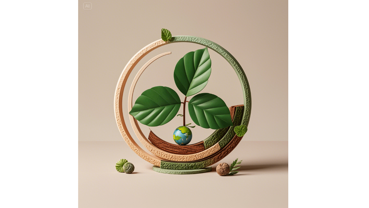 Eco-friendly round circle logo