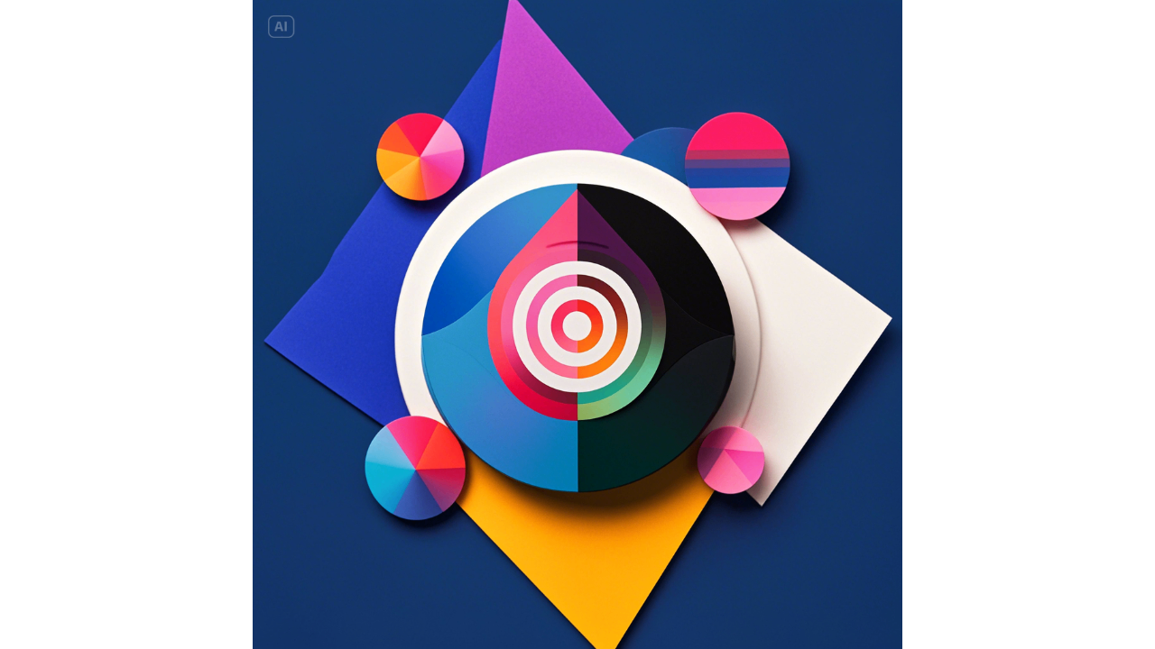 Design a logo for Instagram with geometric shapes