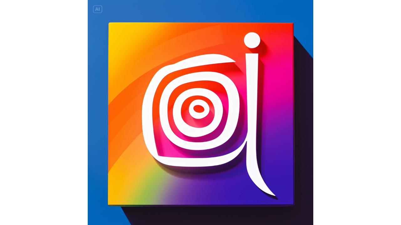 Color gradient logo design for Instagram