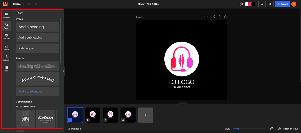 Edit your DJ logo