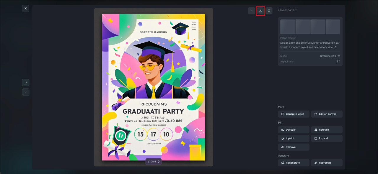 Download your graduation flyer design