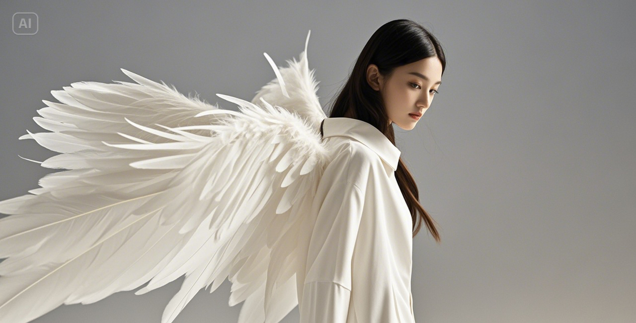 wings in fashion photography