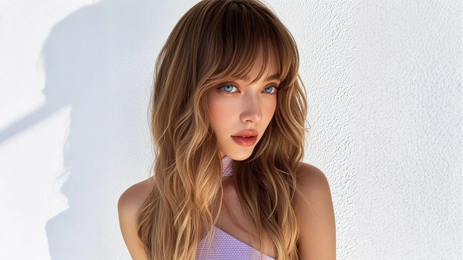 Layered bangs