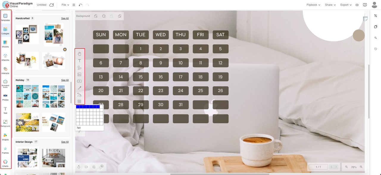 customize your calendar template