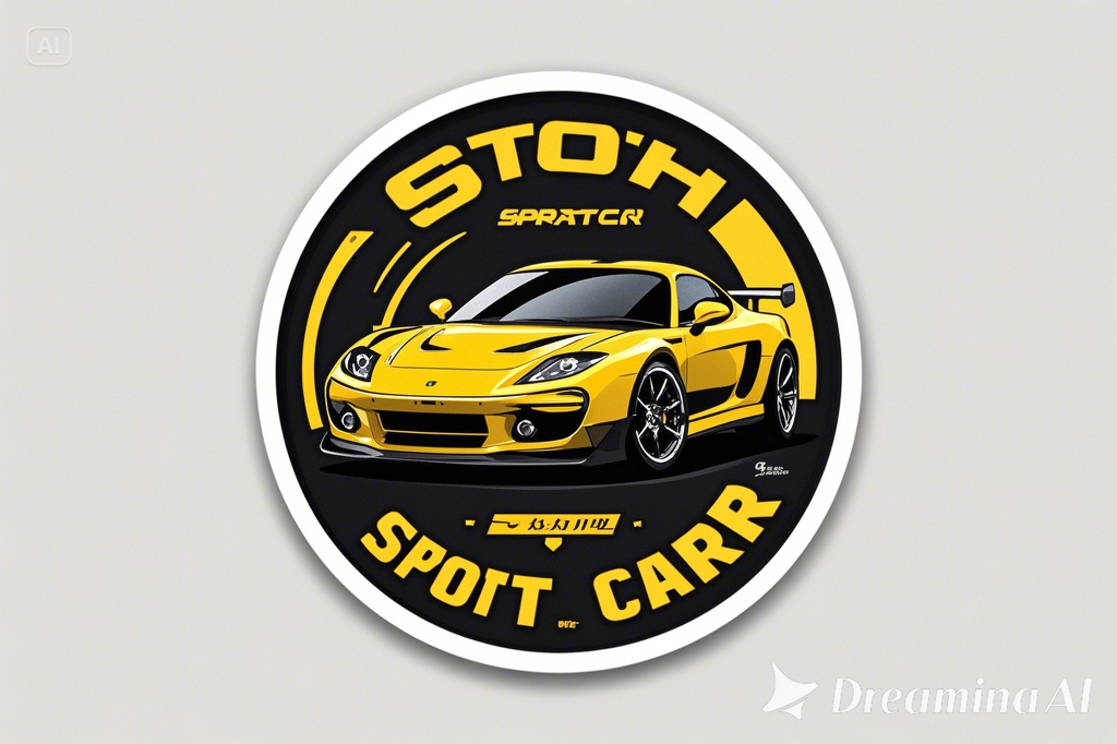 Car logo sticker example