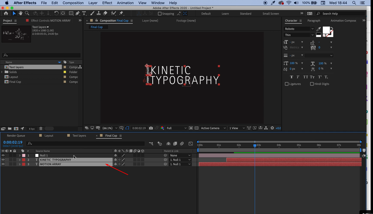 Creating a custom kinetic typography in After Effects