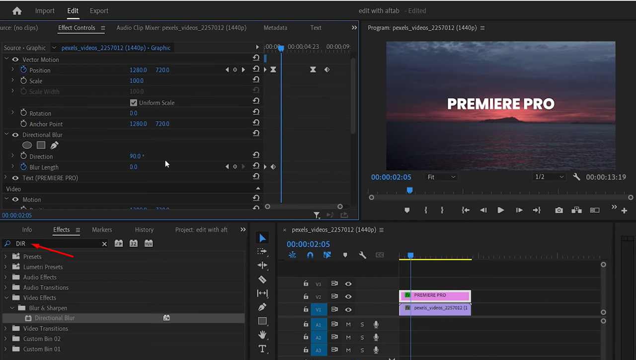 Adding text effects to Adobe Premiere Pro