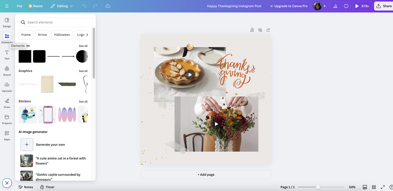 customization options in Canva