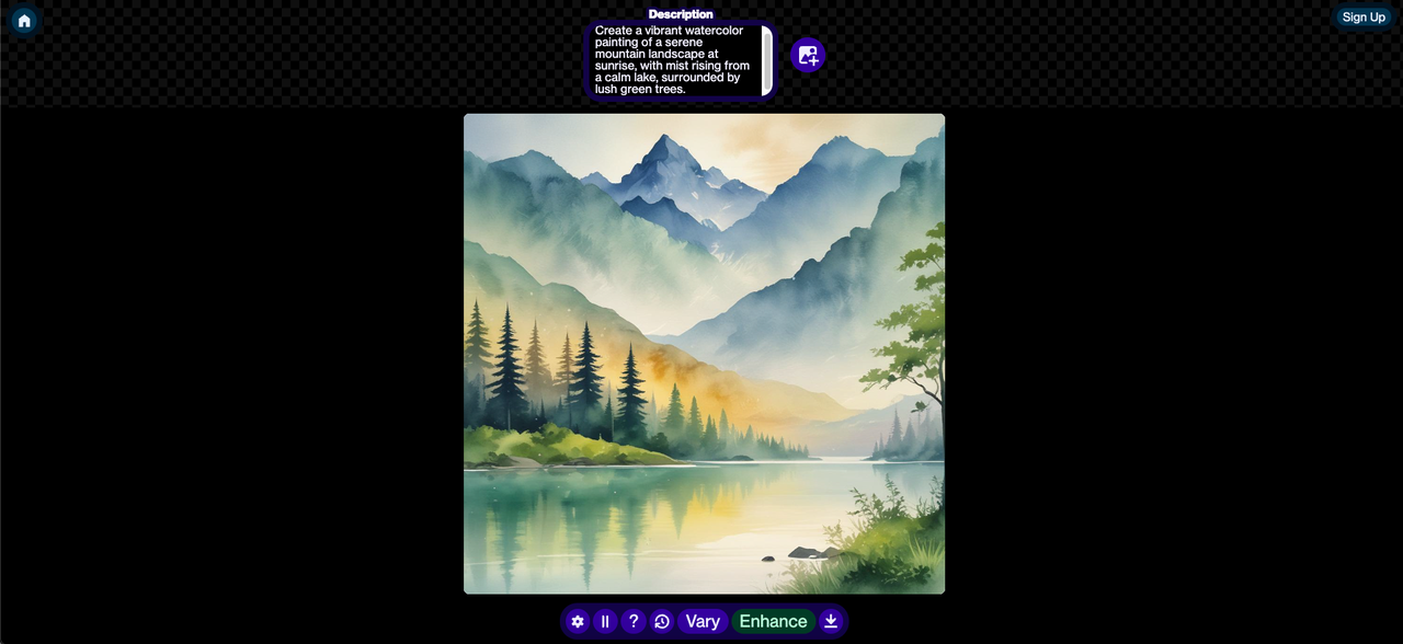 AI painting online with Artbreeder