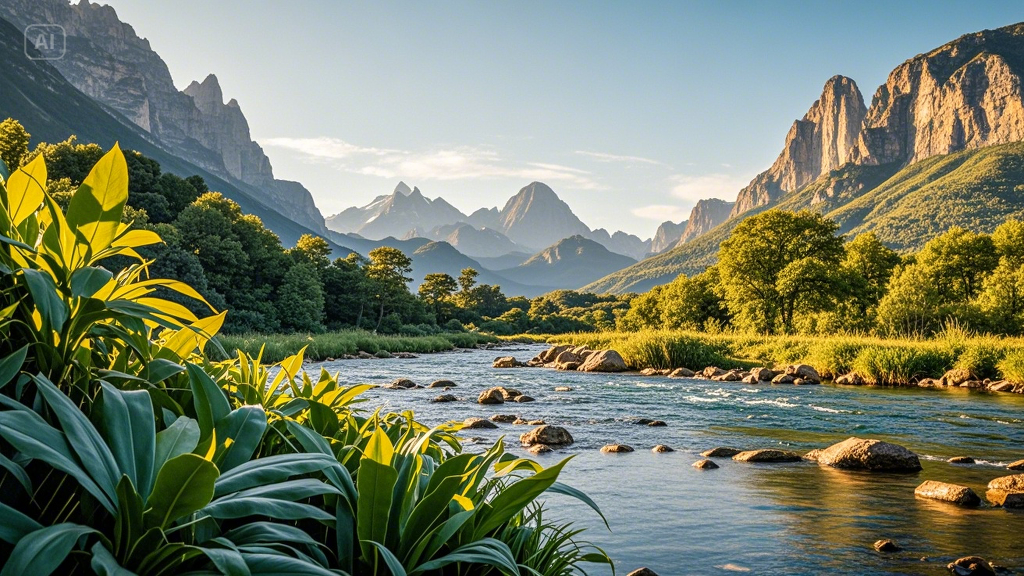 Natural scenic landscape and outdoor shot