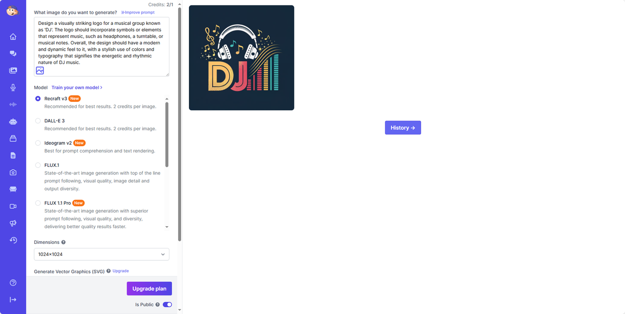 Easy-Peasy.AI DJ logo generator