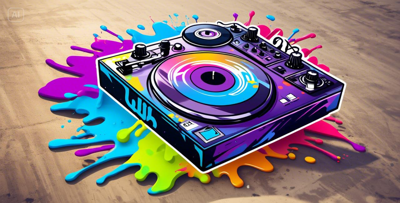 Graffiti-inspired DJ logo design