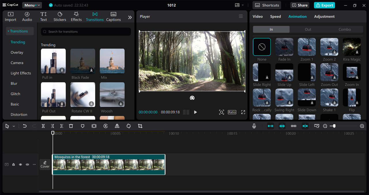 Interface of the CapCut desktop video editor - the best iMovie alternative for Windows and Mac