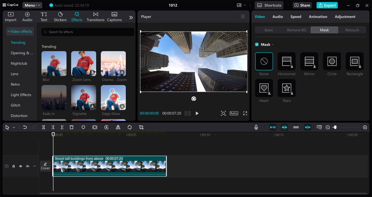 Interface of the CapCut desktop video editor - the best free Veed.io alternative