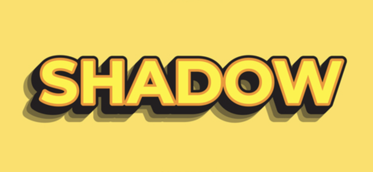 3D shadow font