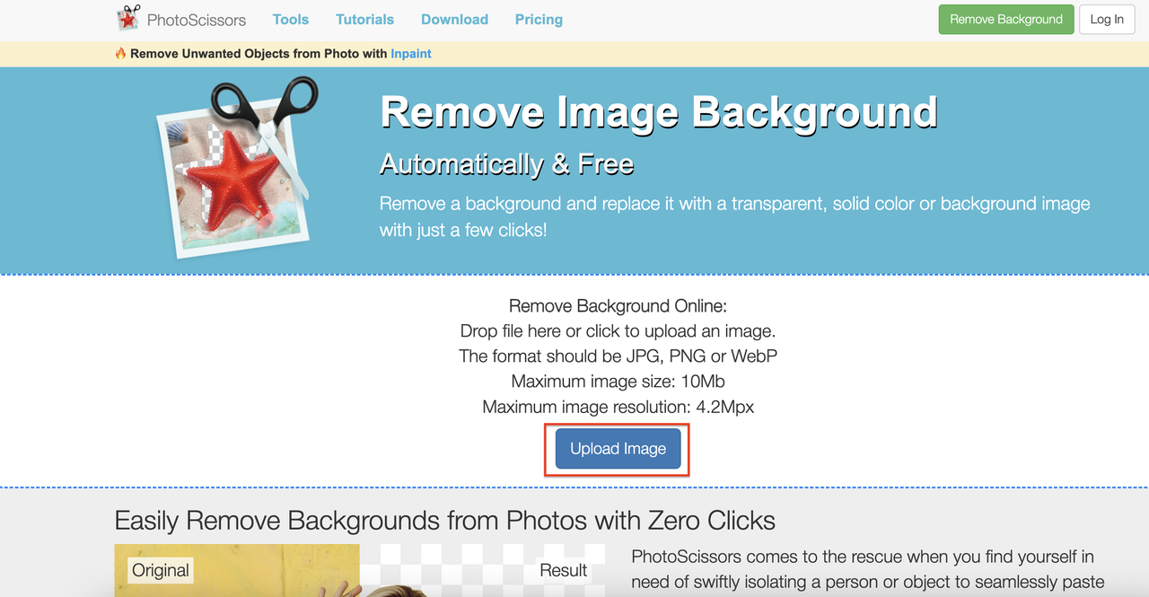 remove a color from an image online