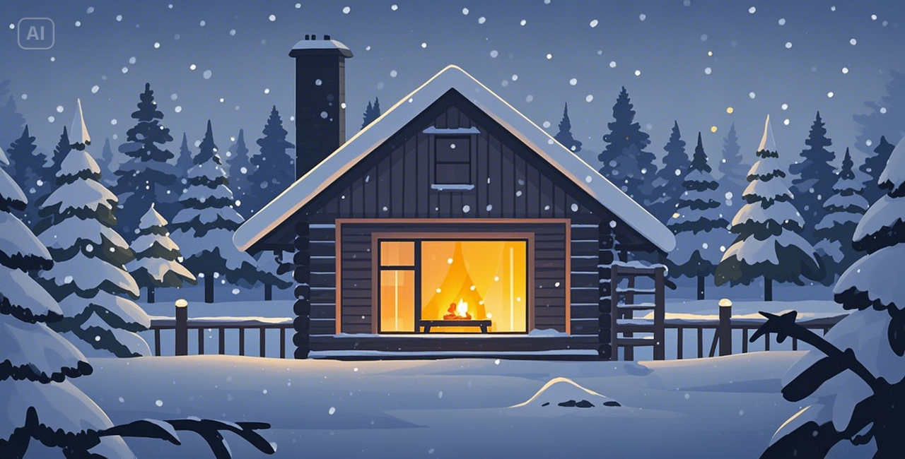 winter flat 2D illustration