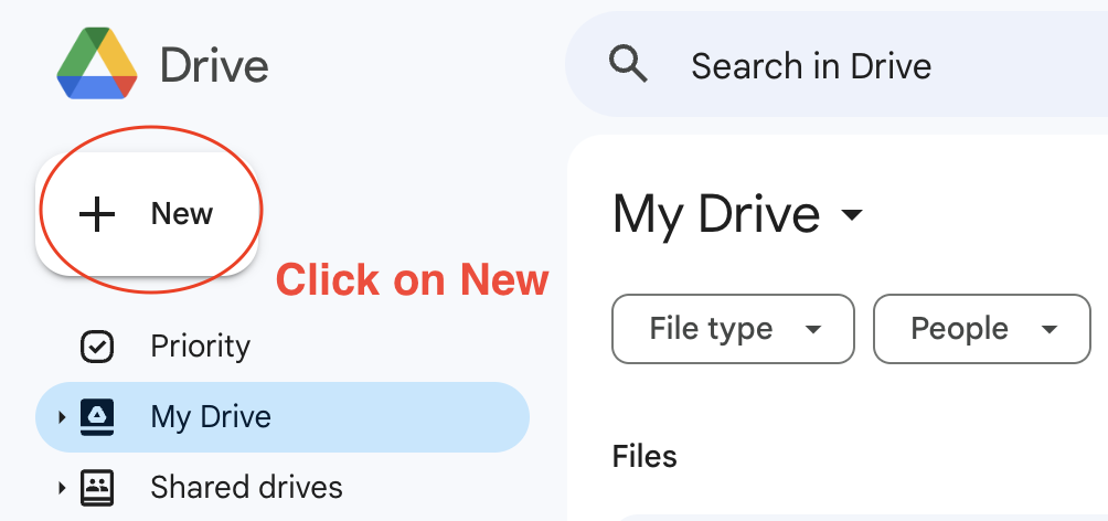 Upload your audio to Google Drive