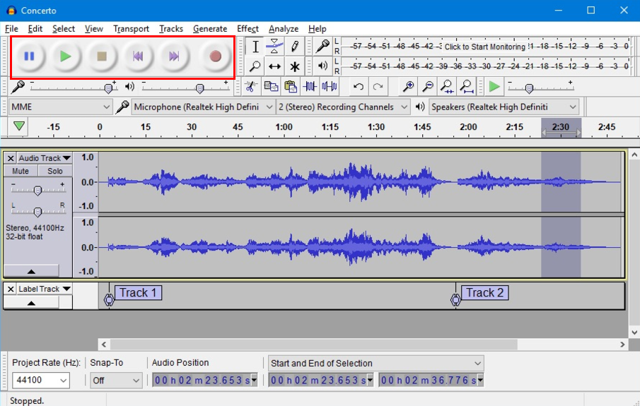 Audacity is an excellent free audio recording tool