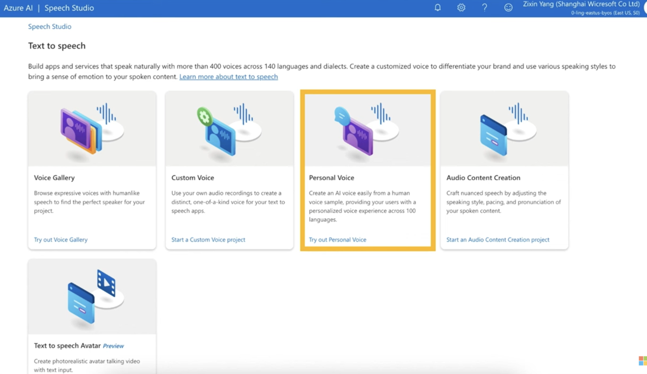 Accessing Microsoft text-to-speech feature