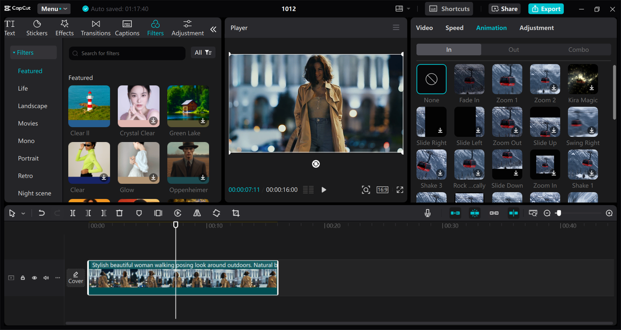 Interface of the CapCut desktop video editor - the perfect way to make ads for campaigns