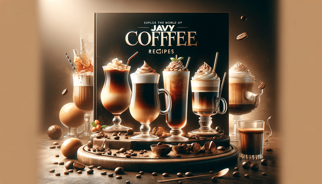 Modern advertisement image of Javy coffee, emphasizing convenience