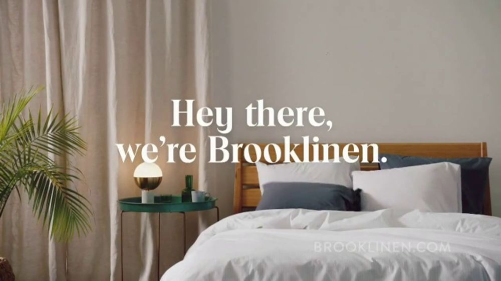 Elegant advertisement image of Brooklinen bedding