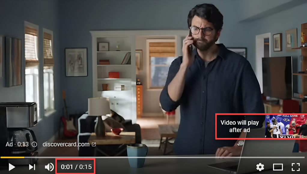 Non-skippable ads