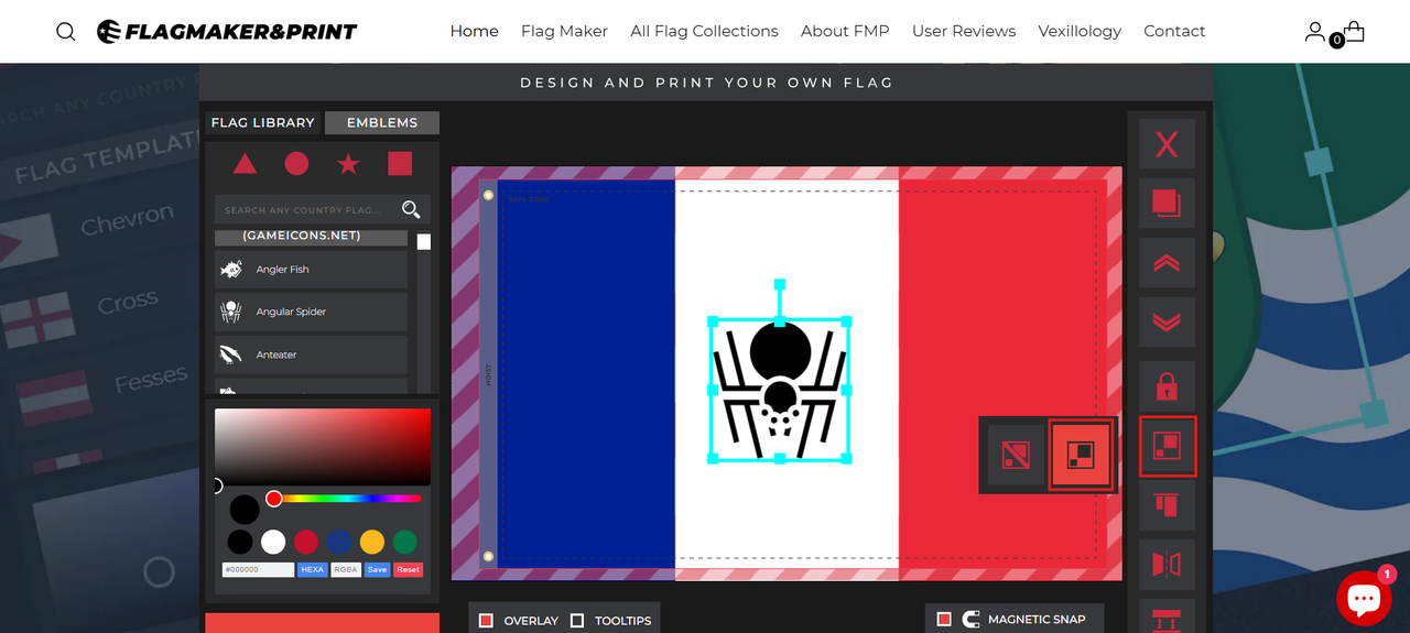 Grouping flag designs together on Flagmaker & Print online