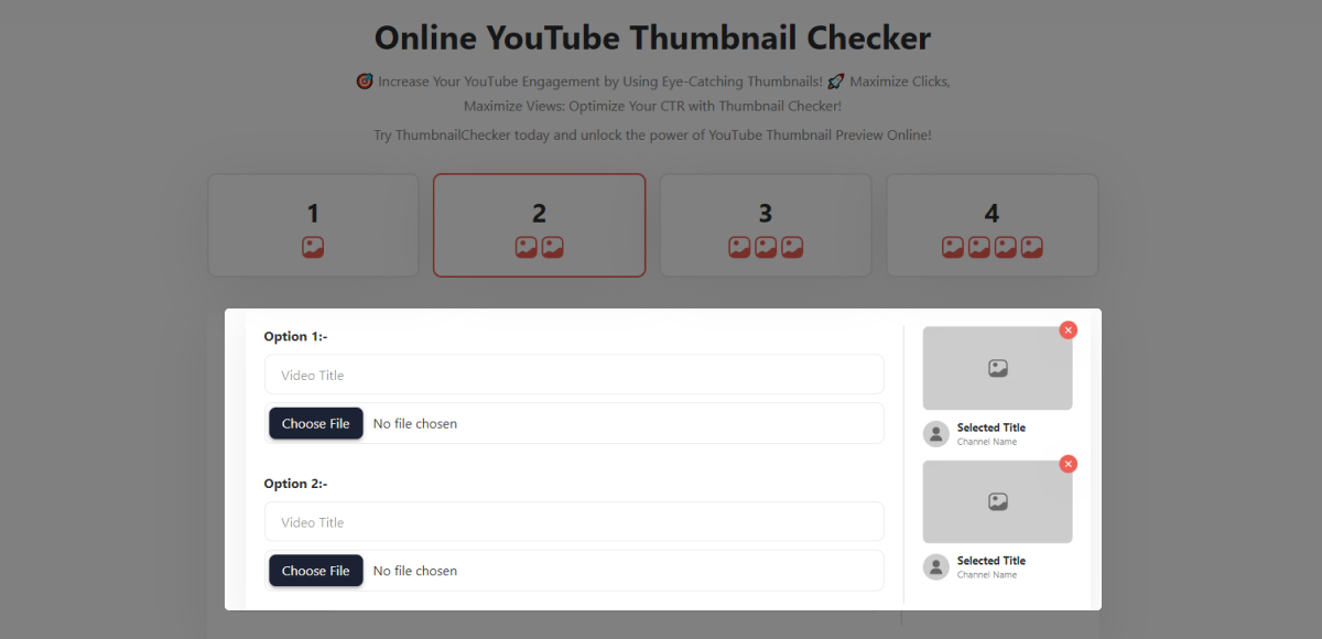 Interface of VidIQ - the most liked YouTube thumbnail checker