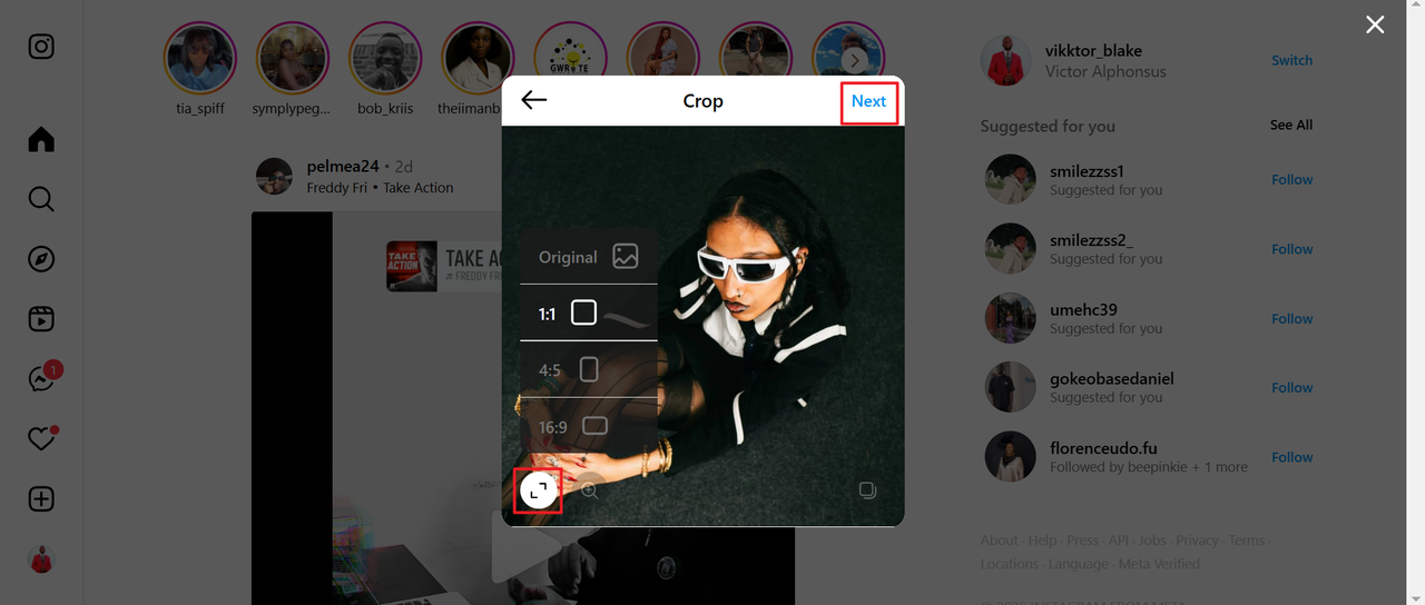 How to crop pics on Instagram: Use the crop feature