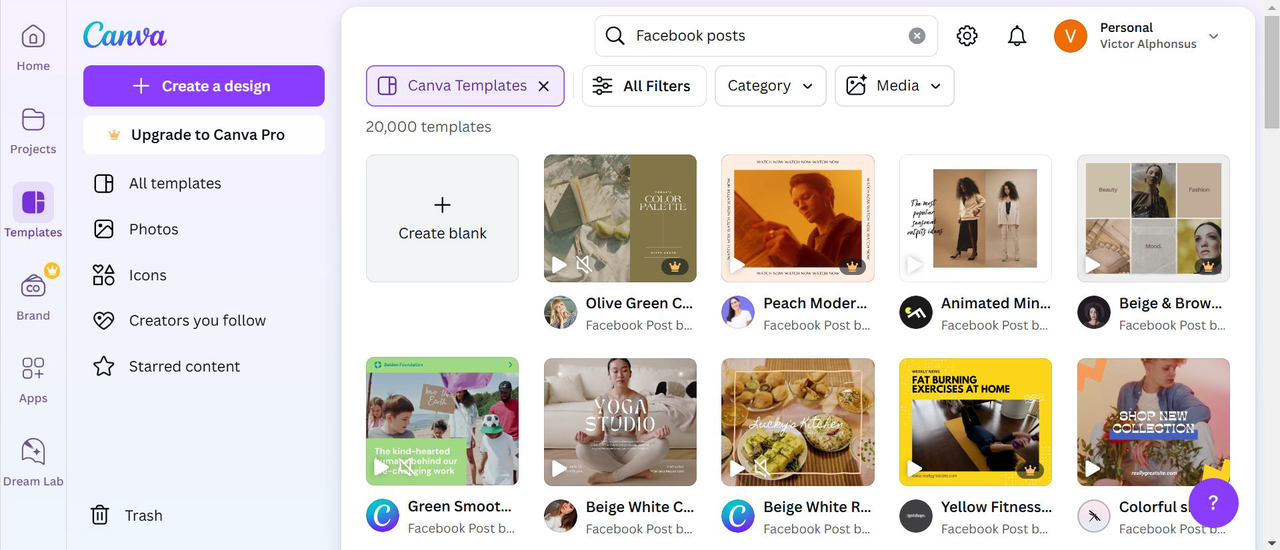 Canva Facebook posts templates