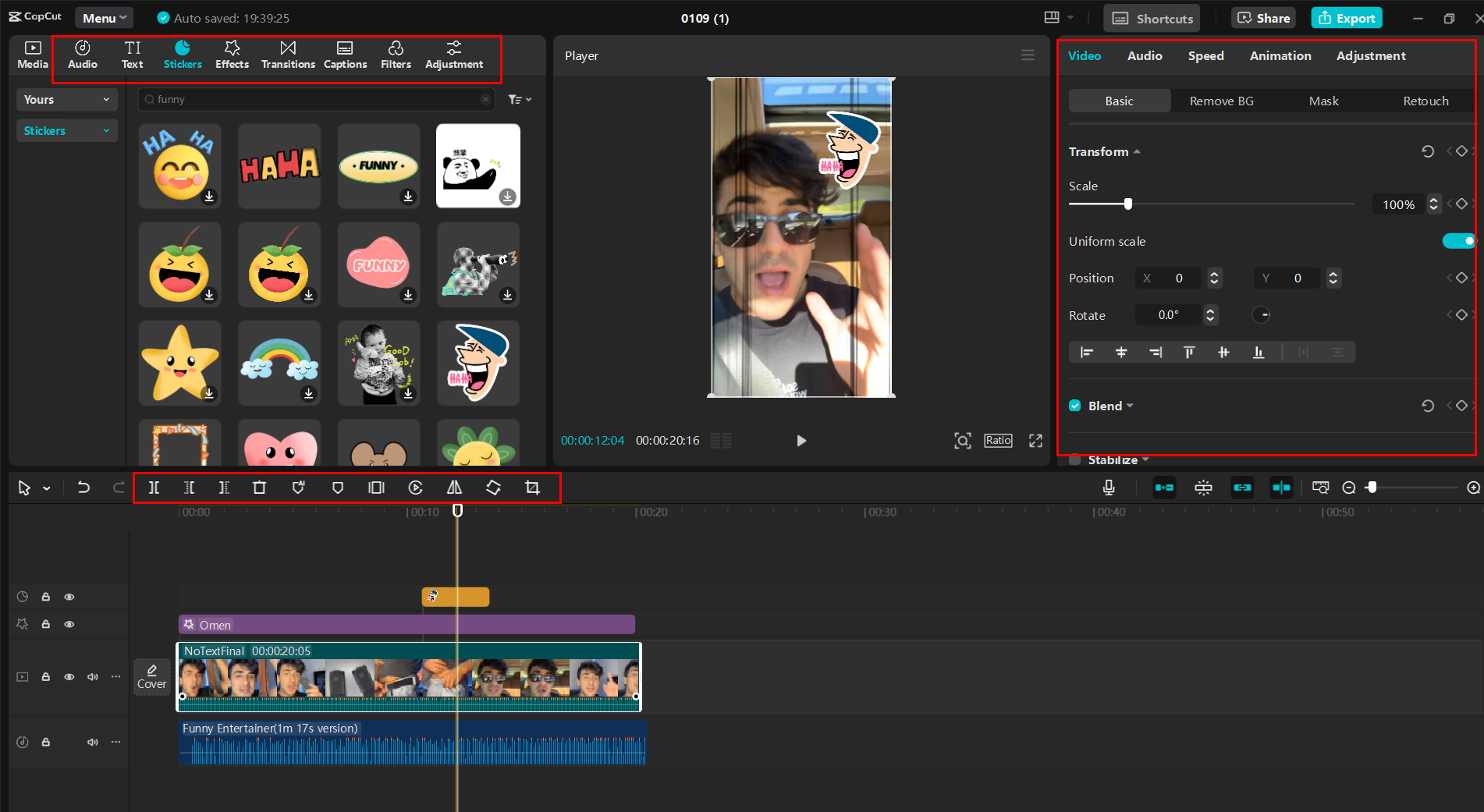 Editando curtas engraçados do YouTube com os recursos do CapCut IA