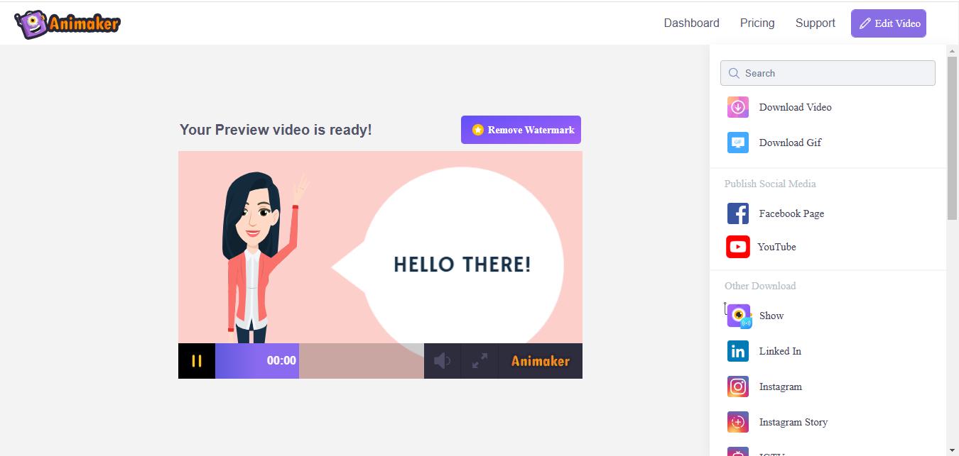 Ladda ner förklaringsvideon i Animaker