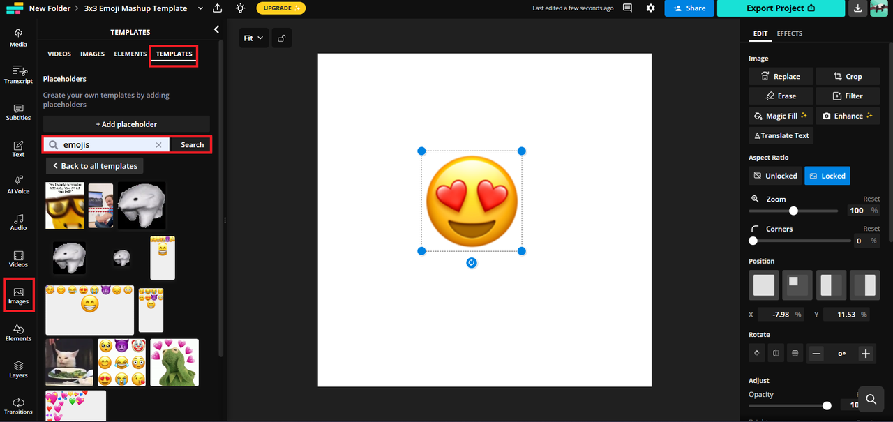 choose the emoji template