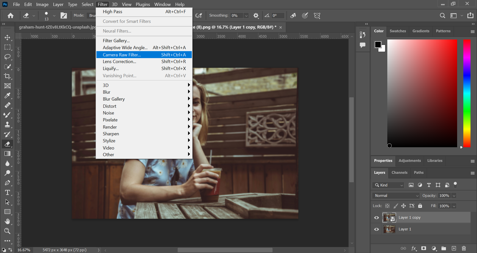 How do you sharpen in Photoshop: First upload your photo