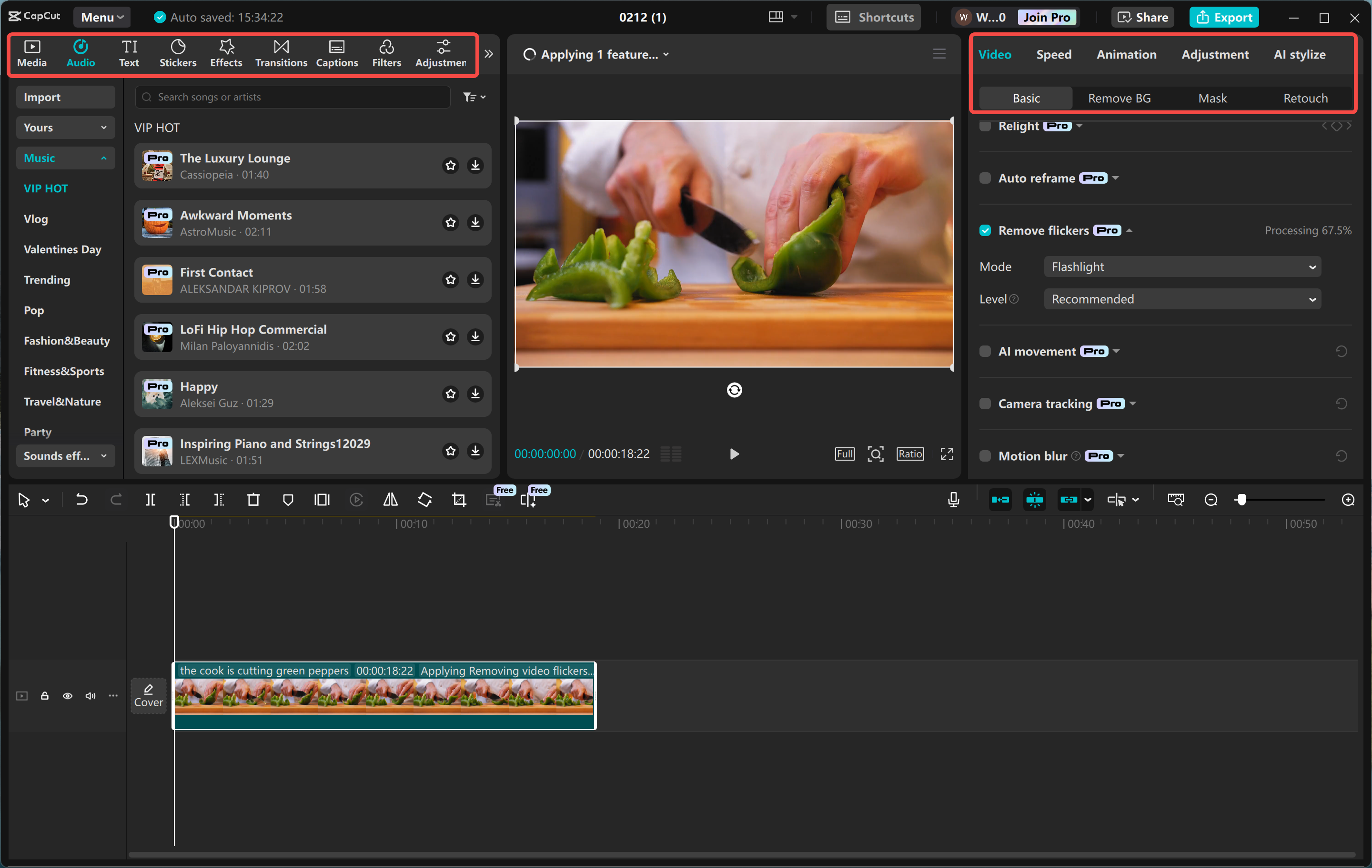 Melhorar um vídeo para o YouTube no editor de vídeo para desktop CapCut