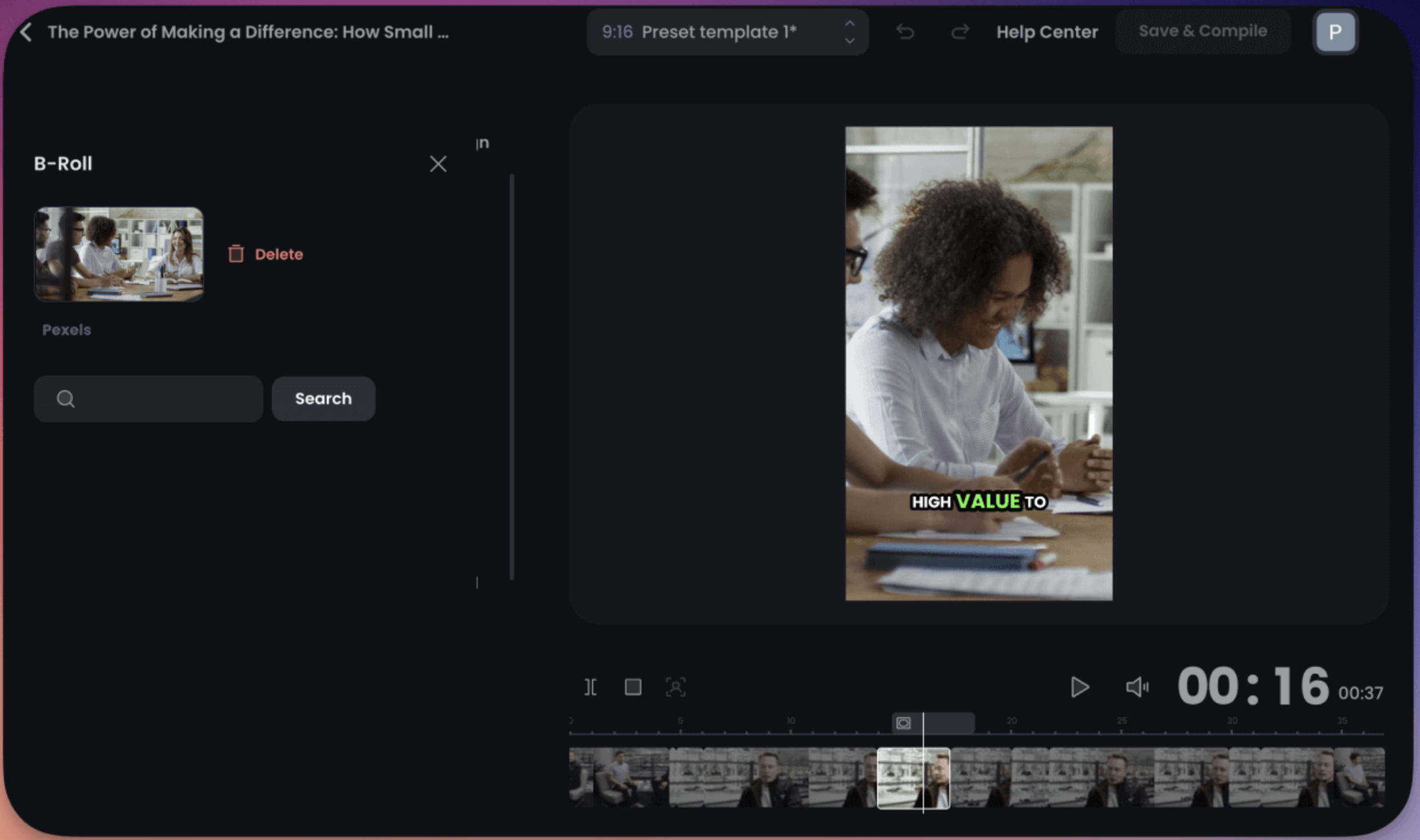 Opus Clipのインターフェース-最も人気のある無料のYouTubeショートムービーメーカー